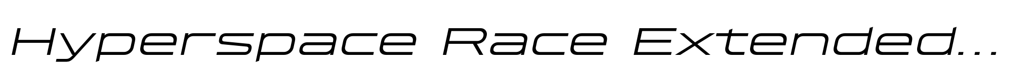 Hyperspace Race Extended Light Italic image